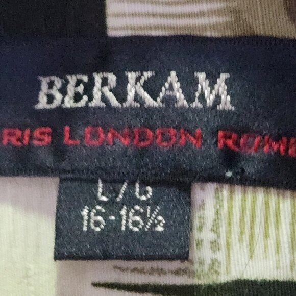 A25  Retro Good looking Berkam patterned short sleeve XL Paris London Rome - Picture 4 of 4